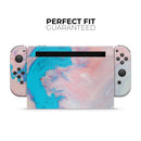 Marbleized Pink and Blue Paradise V322 // Skin Decal Wrap Kit for Nintendo Switch Console & Dock, Joy-Cons, Pro Controller, Lite, 3DS XL, 2DS XL, DSi, or Wii - Vinyl Skin Wrap for Nintendo Switch 2, OLED, Lite, Pro Controller, Wii & Classic Handhelds
