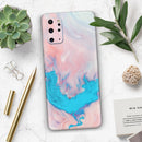 Marbleized Pink and Blue Paradise V322 - Premium Vinyl Skin Decal for Samsung Galaxy S25 Ultra, S24, S23, S22 & All Galaxy S Models