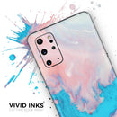 Marbleized Pink and Blue Paradise V322 - Premium Vinyl Skin Decal for Samsung Galaxy S25 Ultra, S24, S23, S22 & All Galaxy S Models