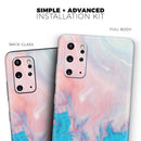 Marbleized Pink and Blue Paradise V322 - Premium Vinyl Skin Decal for Samsung Galaxy S25 Ultra, S24, S23, S22 & All Galaxy S Models