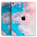 Marbleized Pink and Blue Paradise V322 - Full Body Skin Decal for the Apple iPad Pro 12.9", 11", 10.5", 9.7", Air or Mini (All Models Available)