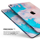 Marbleized Pink and Blue Paradise V322 - Full Body Skin Decal for the Apple iPad Pro 12.9", 11", 10.5", 9.7", Air or Mini (All Models Available)