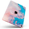 Marbleized Pink and Blue Paradise V322 - Full Body Skin Decal for the Apple iPad Pro 12.9", 11", 10.5", 9.7", Air or Mini (All Models Available)