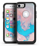 Marbleized Pink and Blue Paradise V322 - iPhone 7 or 7 Plus Commuter Case Skin Kit