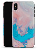 Marbleized Pink and Blue Paradise V322 - iPhone X Clipit Case