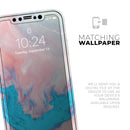 Marbleized Pink and Blue Paradise V322 - Vinyl Skin Wrap for iPhone 17 Pro Max, 17 Pro, 17 Air, 17, 16 & All Models — Soft Matte or Ultra Gloss