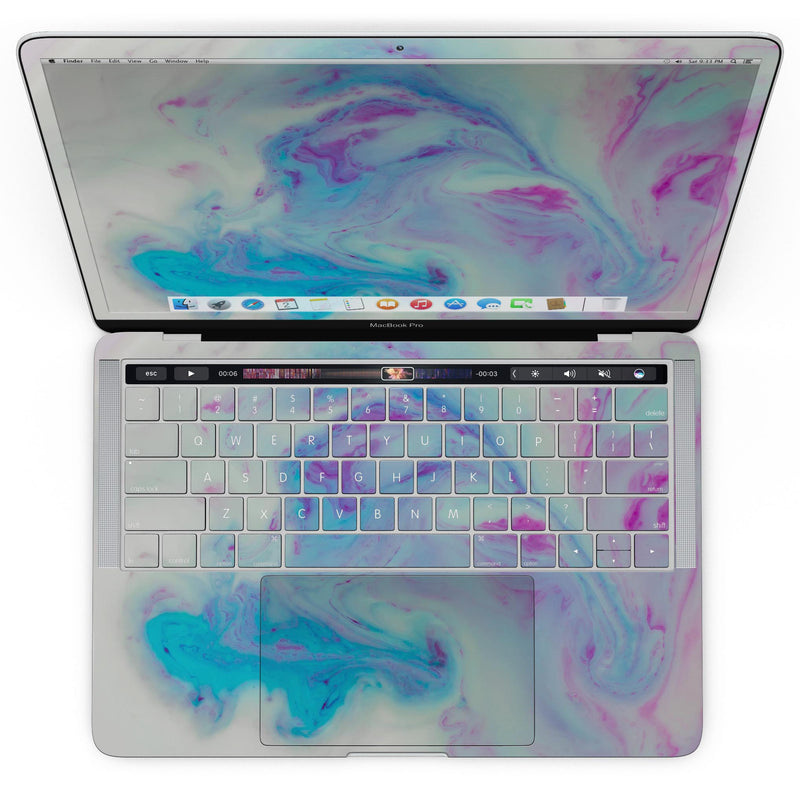 MacBook Pro with Touch Bar Skin Kit - Marbleized_Pink_and_Blue_Paradise_V371-MacBook_13_Touch_V4.jpg?