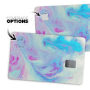 Marbleized Pink and Blue Paradise V371 - Premium Protective Decal Skin-Kit for the Apple Credit Card