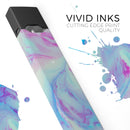 Marbleized Pink and Blue Paradise V371 - Premium Decal Protective Skin-Wrap Sticker compatible with the Juul Labs vaping device