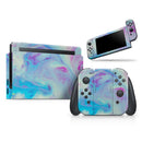 Marbleized Pink and Blue Paradise V371 // Skin Decal Wrap Kit for Nintendo Switch Console & Dock, Joy-Cons, Pro Controller, Lite, 3DS XL, 2DS XL, DSi, or Wii - Vinyl Skin Wrap for Nintendo Switch 2, OLED, Lite, Pro Controller, Wii & Classic Handhelds