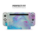 Marbleized Pink and Blue Paradise V371 // Skin Decal Wrap Kit for Nintendo Switch Console & Dock, Joy-Cons, Pro Controller, Lite, 3DS XL, 2DS XL, DSi, or Wii - Vinyl Skin Wrap for Nintendo Switch 2, OLED, Lite, Pro Controller, Wii & Classic Handhelds