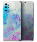 Marbleized Pink and Blue Paradise V371 - Premium Vinyl Skin Decal for Samsung Galaxy S25 Ultra, S24, S23, S22 & All Galaxy S Models