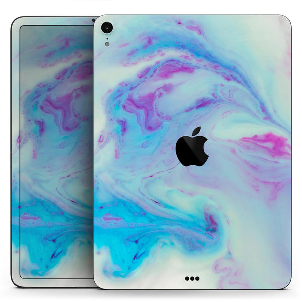 Marbleized Pink and Blue Paradise V371 - Full Body Skin Decal for the Apple iPad Pro 12.9", 11", 10.5", 9.7", Air or Mini (All Models Available)