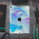 Marbleized Pink and Blue Paradise V371 - Full Body Skin Decal for the Apple iPad Pro 12.9", 11", 10.5", 9.7", Air or Mini (All Models Available)