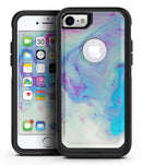 Marbleized Pink and Blue Paradise V371 - iPhone 7 or 7 Plus Commuter Case Skin Kit