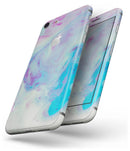 Marbleized Pink and Blue Paradise V371 - Skin-kit for the iPhone 8 or 8 Plus