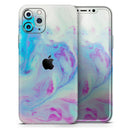 Marbleized Pink and Blue Paradise V371 - Vinyl Skin Wrap for iPhone 17 Pro Max, 17 Pro, 17 Air, 17, 16 & All Models — Soft Matte or Ultra Gloss