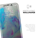 Marbleized Pink and Blue Paradise V371 - Vinyl Skin Wrap for iPhone 17 Pro Max, 17 Pro, 17 Air, 17, 16 & All Models — Soft Matte or Ultra Gloss
