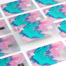 Marbleized Pink and Blue Paradise V432 - Premium Protective Decal Skin-Kit for the Apple Credit Card