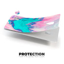 Marbleized Pink and Blue Paradise V432 - Premium Protective Decal Skin-Kit for the Apple Credit Card