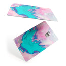 Marbleized Pink and Blue Paradise V432 - Premium Protective Decal Skin-Kit for the Apple Credit Card