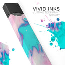 Marbleized Pink and Blue Paradise V432 - Premium Decal Protective Skin-Wrap Sticker compatible with the Juul Labs vaping device