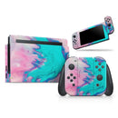 Marbleized Pink and Blue Paradise V432 // Skin Decal Wrap Kit for Nintendo Switch Console & Dock, Joy-Cons, Pro Controller, Lite, 3DS XL, 2DS XL, DSi, or Wii - Vinyl Skin Wrap for Nintendo Switch 2, OLED, Lite, Pro Controller, Wii & Classic Handhelds