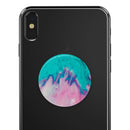 Marbleized Pink and Blue Paradise V432 - Skin Kit for PopSockets and other Smartphone Extendable Grips & Stands