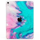 Marbleized Pink and Blue Paradise V432 - Full Body Skin Decal for the Apple iPad Pro 12.9", 11", 10.5", 9.7", Air or Mini (All Models Available)