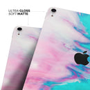 Marbleized Pink and Blue Paradise V432 - Full Body Skin Decal for the Apple iPad Pro 12.9", 11", 10.5", 9.7", Air or Mini (All Models Available)