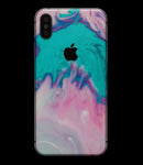 Marbleized Pink and Blue Paradise V432 - iPhone XS MAX, XS/X, 8/8+, 7/7+, 5/5S/SE Skin-Kit (All iPhones Available)