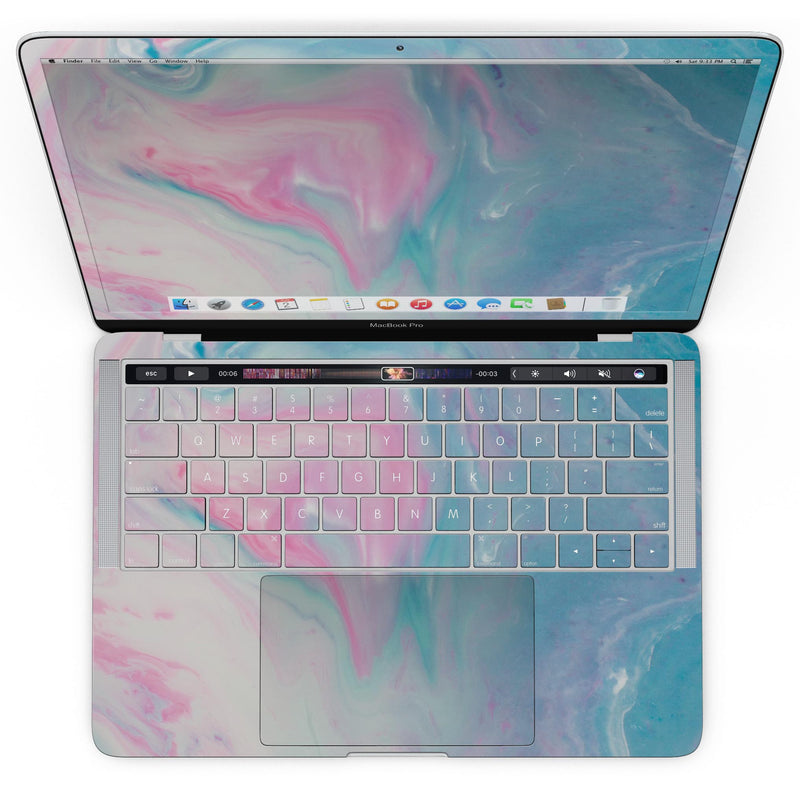 MacBook Pro with Touch Bar Skin Kit - Marbleized_Pink_and_Blue_Paradise_V482-MacBook_13_Touch_V4.jpg?