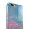 Marbleized Pink and Blue Paradise V482 iPhone 6/6s or 6/6s Plus 2-Piece Hybrid INK-Fuzed Case