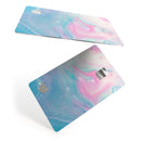 Marbleized Pink and Blue Paradise V482 - Premium Protective Decal Skin-Kit for the Apple Credit Card