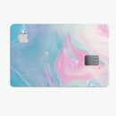 Marbleized Pink and Blue Paradise V482 - Premium Protective Decal Skin-Kit for the Apple Credit Card