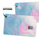 Marbleized Pink and Blue Paradise V482 - Premium Protective Decal Skin-Kit for the Apple Credit Card