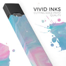 Marbleized Pink and Blue Paradise V482 - Premium Decal Protective Skin-Wrap Sticker compatible with the Juul Labs vaping device