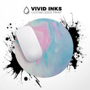 Marbleized Pink and Blue Paradise V482// WaterProof Rubber Foam Backed Anti-Slip Mouse Pad for Home Work Office or Gaming Computer Desk