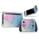 Marbleized Pink and Blue Paradise V482 // Skin Decal Wrap Kit for Nintendo Switch Console & Dock, Joy-Cons, Pro Controller, Lite, 3DS XL, 2DS XL, DSi, or Wii - Vinyl Skin Wrap for Nintendo Switch 2, OLED, Lite, Pro Controller, Wii & Classic Handhelds