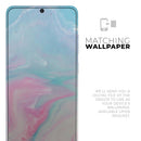 Marbleized Pink and Blue Paradise V482 - Premium Vinyl Skin Decal for Samsung Galaxy S25 Ultra, S24, S23, S22 & All Galaxy S Models