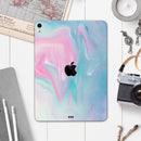 Marbleized Pink and Blue Paradise V482 - Full Body Skin Decal for the Apple iPad Pro 12.9", 11", 10.5", 9.7", Air or Mini (All Models Available)