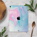 Marbleized Pink and Blue Paradise V482 - Full Body Skin Decal for the Apple iPad Pro 12.9", 11", 10.5", 9.7", Air or Mini (All Models Available)