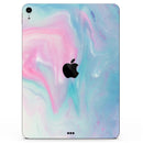 Marbleized Pink and Blue Paradise V482 vinyl skin on Apple iPad