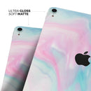 Marbleized Pink and Blue Paradise V482 - Full Body Skin Decal for the Apple iPad Pro 12.9", 11", 10.5", 9.7", Air or Mini (All Models Available)