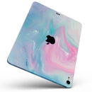 Marbleized Pink and Blue Paradise V482 - Full Body Skin Decal for the Apple iPad Pro 12.9", 11", 10.5", 9.7", Air or Mini (All Models Available)