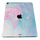 Marbleized Pink and Blue Paradise V482 - Full Body Skin Decal for the Apple iPad Pro 12.9", 11", 10.5", 9.7", Air or Mini (All Models Available)