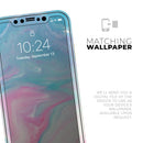 Marbleized Pink and Blue Paradise V482 - Protective Skin Wrap & Decal – Compatible with iPhone SE to iPhone 17 Pro Max (All Models)