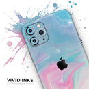 Marbleized Pink and Blue Paradise V482 - Protective Skin Wrap & Decal – Compatible with iPhone SE to iPhone 17 Pro Max (All Models)