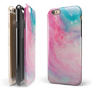 Marbleized Pink and Blue Paradise V712 iPhone 6/6s or 6/6s Plus 2-Piece Hybrid INK-Fuzed Case