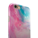 Marbleized Pink and Blue Paradise V712 iPhone 6/6s or 6/6s Plus 2-Piece Hybrid INK-Fuzed Case